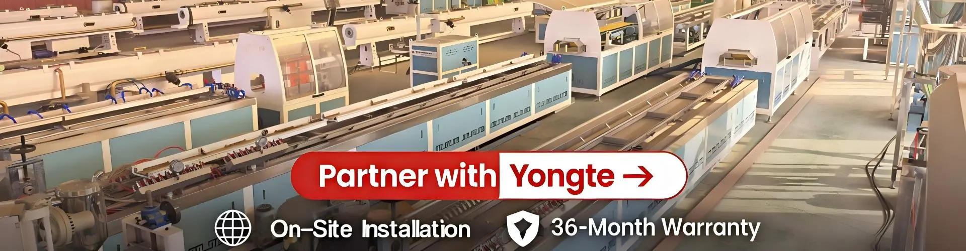 Mașină de extrudare a profilelor din plastic