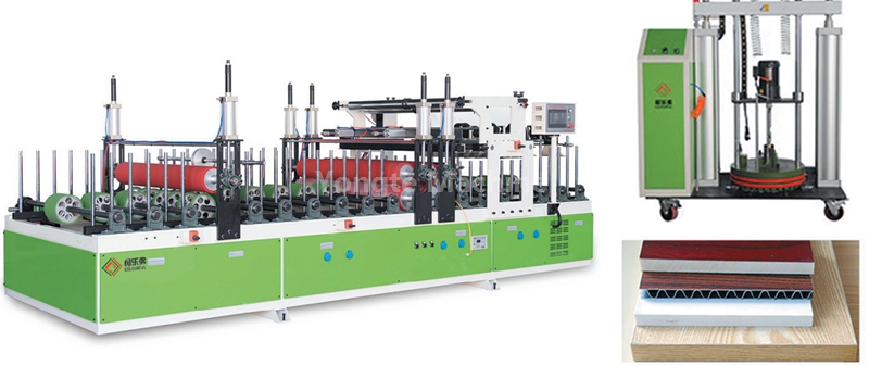 WPC door panel PUR lamination machine