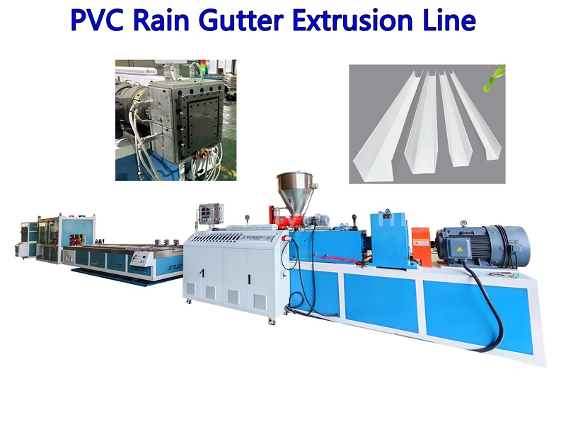 Mașină de extrudare a jgheabului de ploaie din PVC